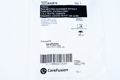 Carefusion SA2816 Rochester-Ochsner Artery Forceps, Extra-Long, Length 10-1/3in.
